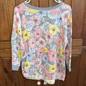 Secret Treasures Women’s Multicolor Floral Long Sleeve Loungewear Top Size XL